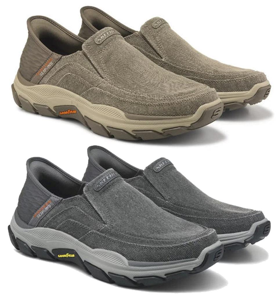 SKECHERS Men's Casual Canvas Slip-Ins, Goodyear® Sole, Medium