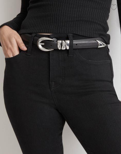 NWT Madewel women's Triple Metal Keeper Belt