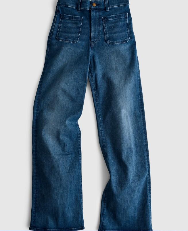 NWT Madewell The Emmy Wide-Leg Jean in Super Stretch Denim