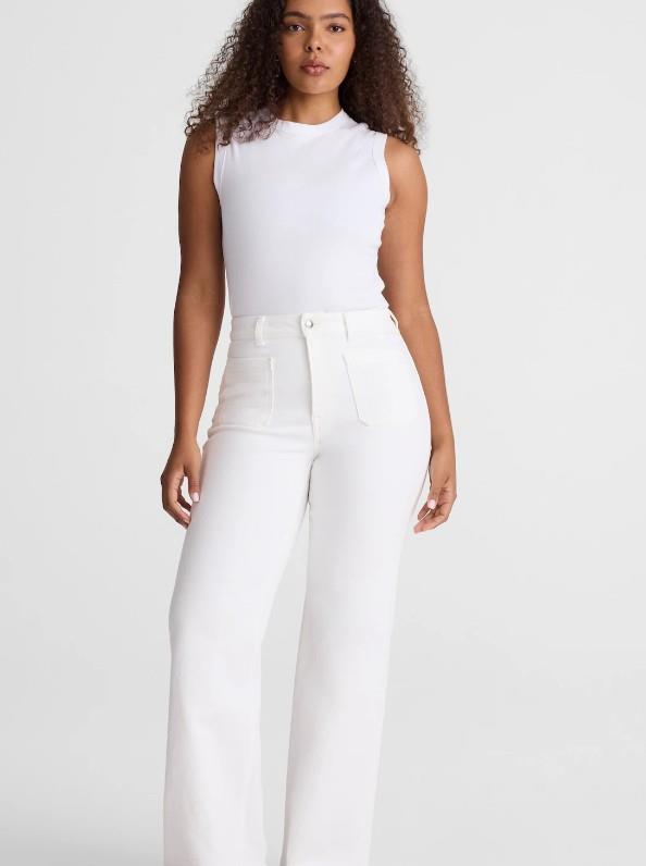 NWT Madewell The Curvy Emmy Wide-Leg Jean in Super Stretch Denim