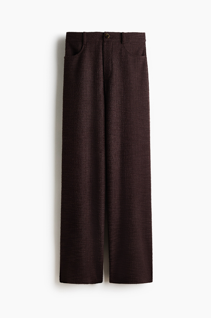 NWT H&M Wide-Leg Bouclé Pants