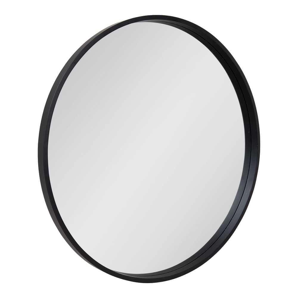NWT Bed Bath & Beyond Kate and Laurel Travis Round Wood Accent Wall Mirror