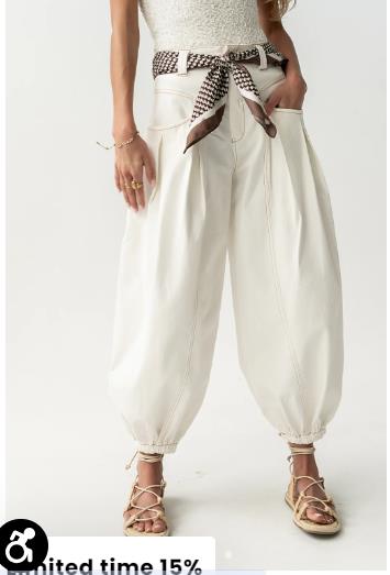 NWT bohme Correy Pants in Off White
