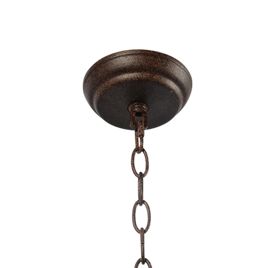 6 Light Crystal Chandelier YHD Rustic Brown Adjustable Chain Elegant - Picture 2 of 3
