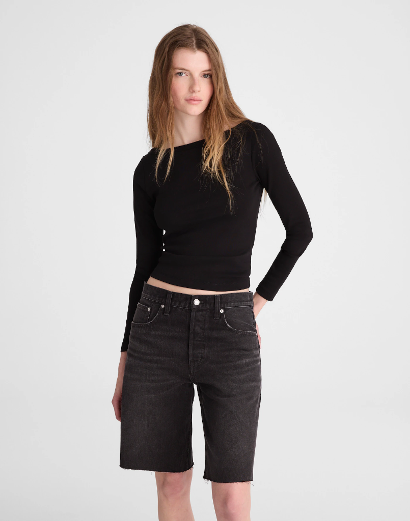 NWT madewell The Essex Long Baggy Short
