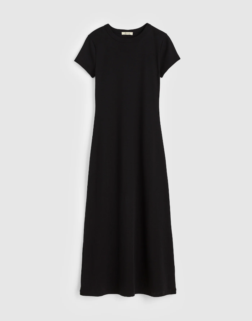 NWT madewell Crewneck Maxi T-Shirt Dress in Compact Cotton