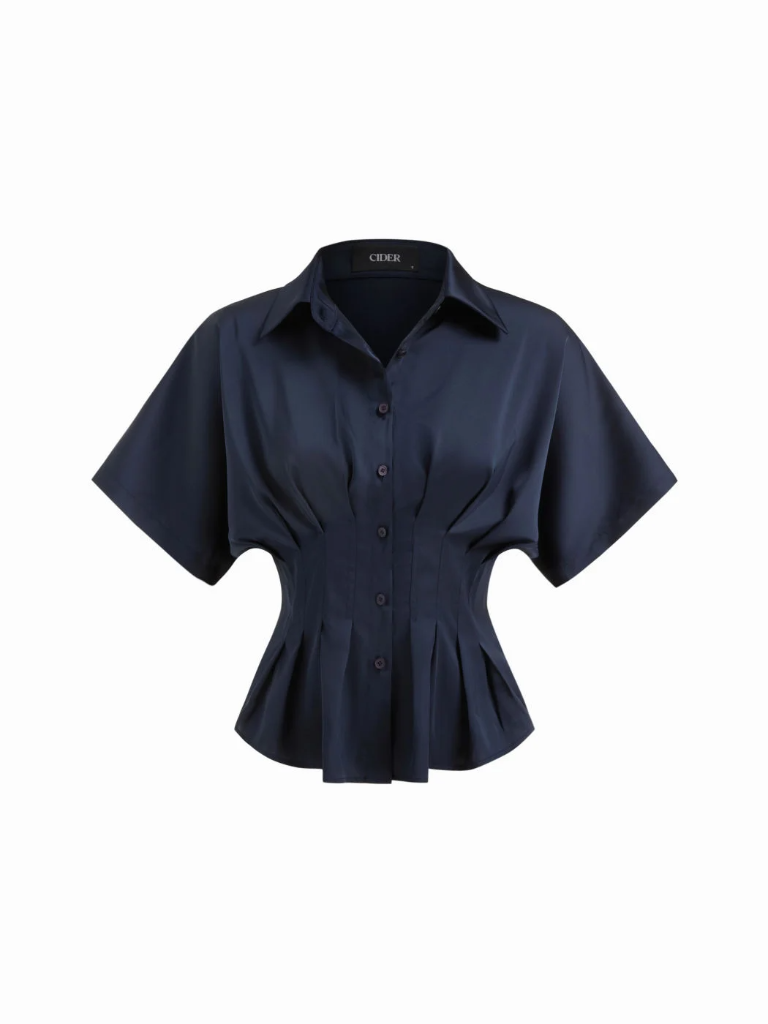 NWT CIDER Cinched Short Sleeve Shirt