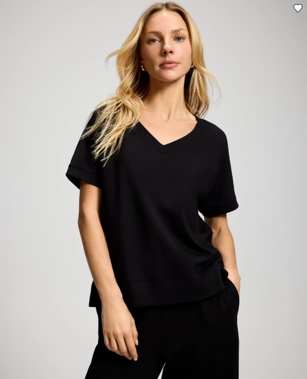 NWT Soma Essential Terry Short Sleeve Raglan Top