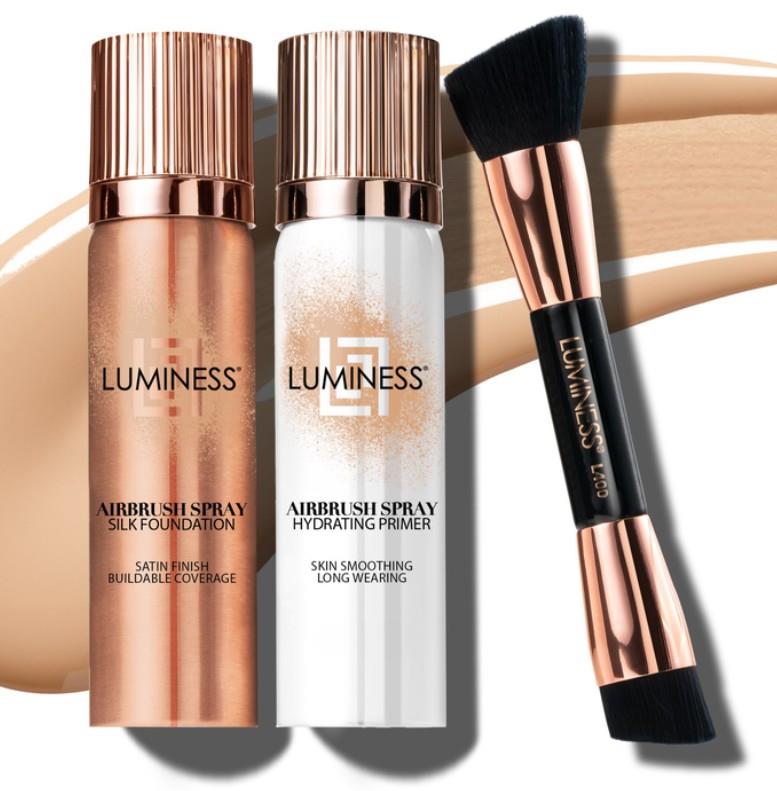 NWT Luminess AIRBRUSH SPRAY SILK FOUNDATION STARTER KIT – FAIR WARM 025