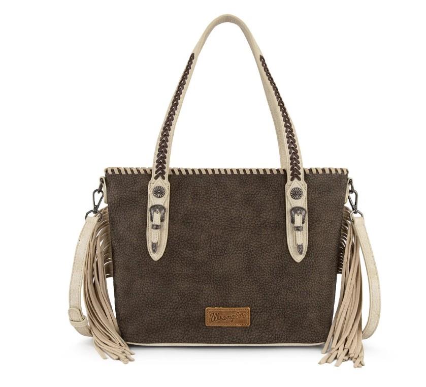 NWT Montana West WG454-2002CF Wrangler Braided Tassel Tote Bag – Coffee