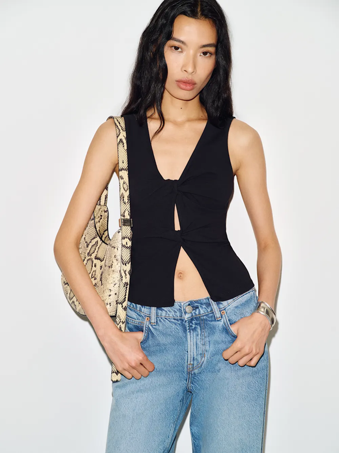 NWT thereformation Tefi Knit Top