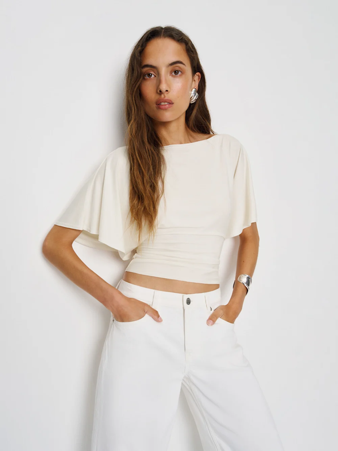 NWT thereformation Maisie Knit Top