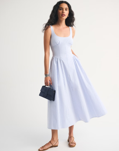 NWT Abercrombie & Fitch A&F Bra-Free Dylan Midi Dress