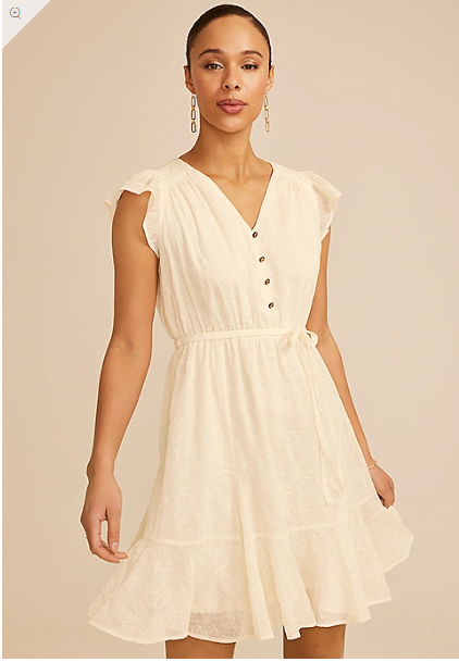 NWT maurices Studio Y Embroidered Mini Dress