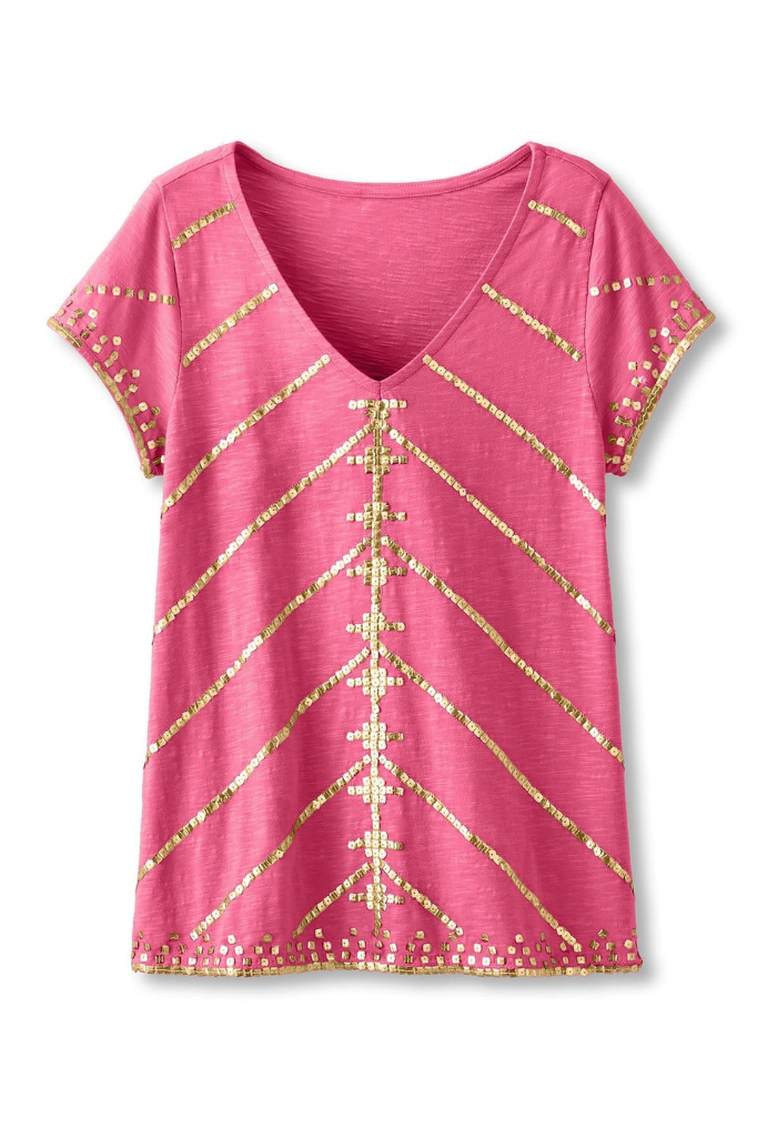 NWT softsurroundings Tibby Embellished Tee