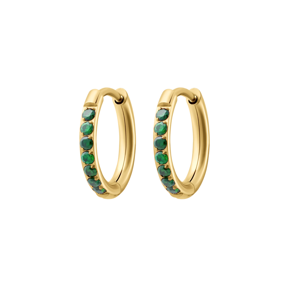 NWT Cords Club Emerald Titanium Celestial Hoops