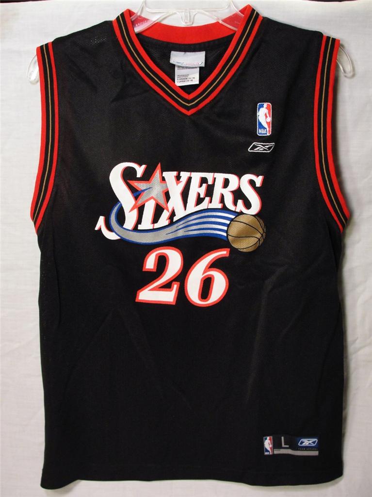 boys&nbsp;youth throwback reebok nba philadelphia 76ers sixers