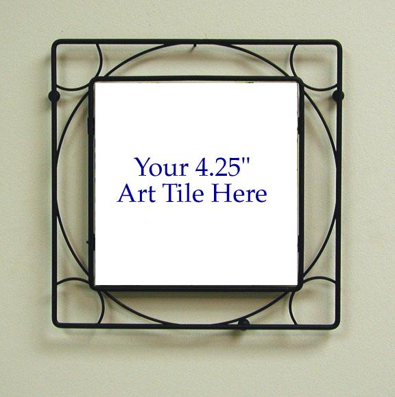 Black Iron Metal Frame Trivet for 4.25in Ceramic Tile | eBay