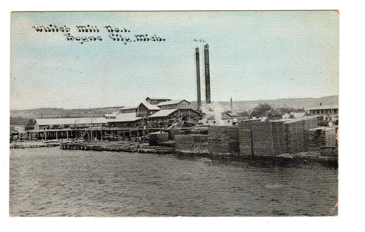 MI BOYNE CITY MICHIGAN Postcard WHITE'S MILL NO 1 eBay