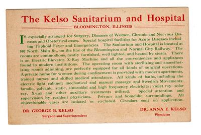 IL - BLOOMINGTON ILLINOIS ADVERTISING Postcard KELSO ...