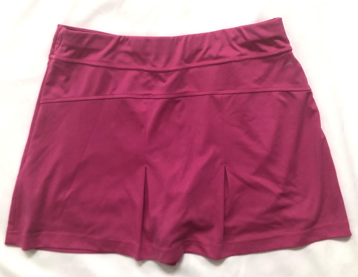 как выглядит Grand Slam Skort Pink Back Pleats Tennis / Golf Skirt w/ Shorts Sz Large фото