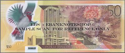 Trinidad and Tobago 50 Dollars Polymer UNC P-56 2015