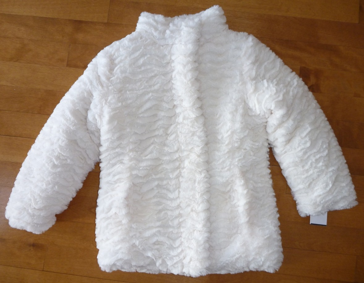 NWT Girls TOTAL GIRL Faux Fur Dress Coat Winter Size 4/5 4T 5T Cream ...