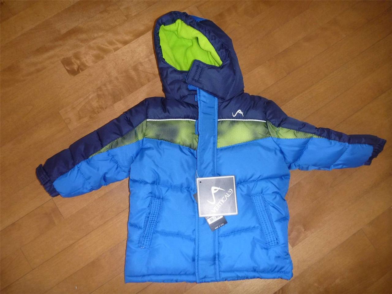NWT Tod Boys Vertical '9 Puffer Jacket Winter Coat Hood Size 12/18 18/ ...