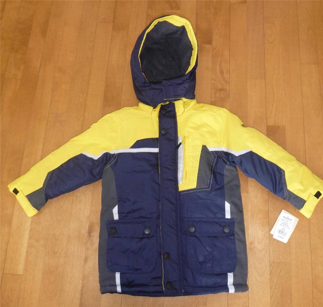 NWT Boys OSHKOSH Jacket Winter Coat Size 4 4T Blue or Yellow Fleece ...