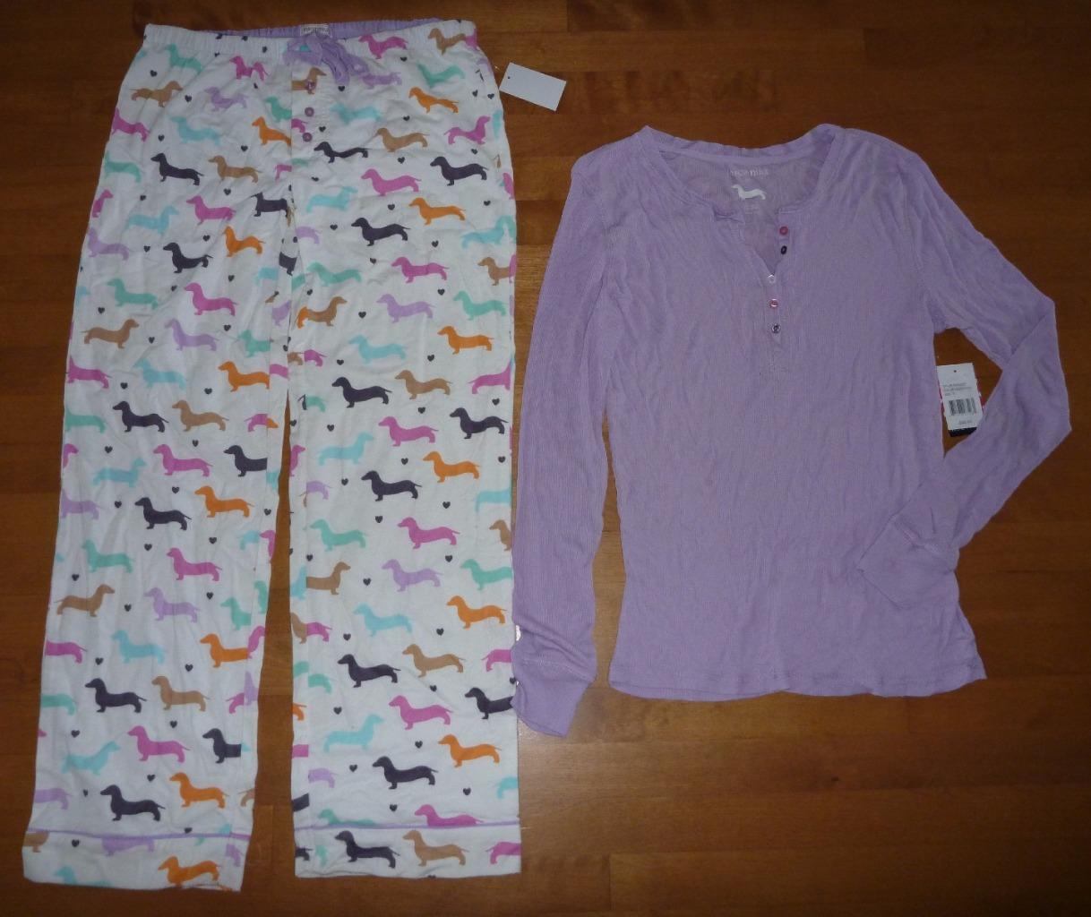 NWT Womens INSOMNIAX Pajamas Size S M L XL Flannel pants top DOGS ...