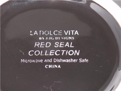 Calligraphy JJD Designs Asian Symbols s La Dolce Vita Red Seal Soup Bowl