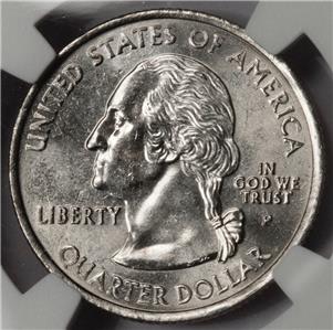 2006 NGC MS64 Missing Clad Layer North Dakota Quarter Mint Error