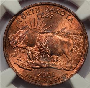 【新品未使用】2006年発行 ノースダコタ州Quarter 1 バンク•ロール 2006 P North Dakota State Quarter. Uncirculated from US Mint