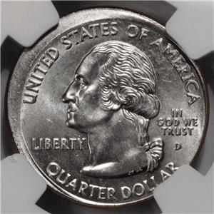 2006 D NGC MS66 Uncentered Broadstruck Nebraska Quarter Mint Error