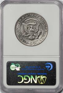 1972 D NGC AU58 Defective Clad Layer Kennedy Half Dollar Mint