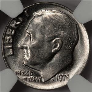 S.D.I. Mistreated '89 スピードメタル レア 1976 NGC MS63 Missing Clad Layer Dime 1.9 Grams Dime Mint Error