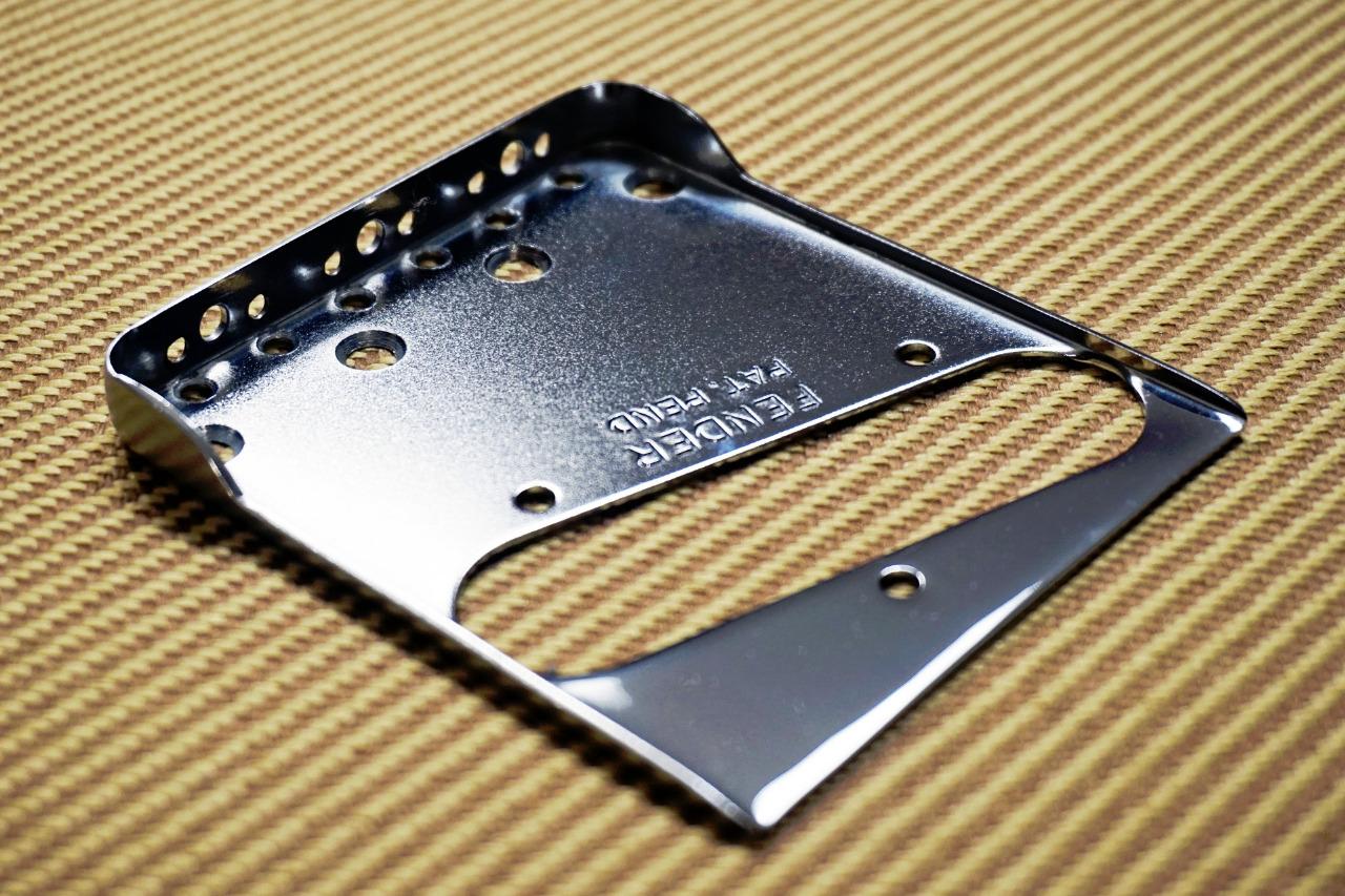 Fender Telecaster Bridge Plate w/Double Long Notches & Drilled for Top