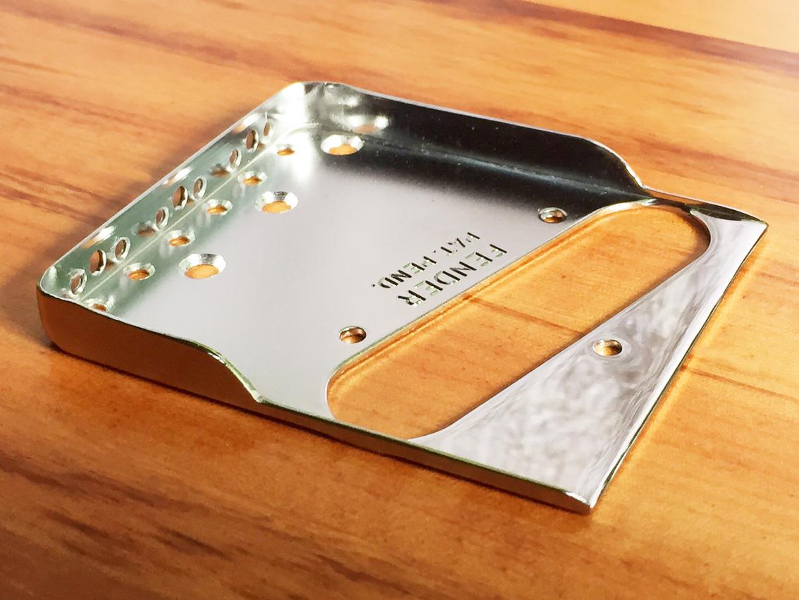 Fender Telecaster Bridge Plate w/ Hybrid Double Notches & Drilled for