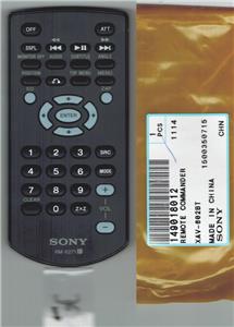 New Sony Car Stereo Dvd Remote Control Rm X271 Xav 601bt Xav 602bt Xav 701hd Ebay
