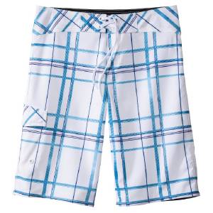 plaid swim trunks