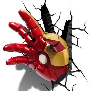New Marvel Avangers Iron Man 3 Hand 3d Deco Wall Art Night Light