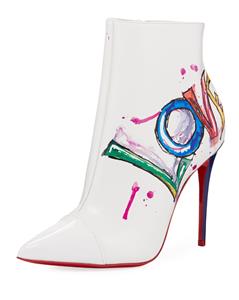 louboutin white booties