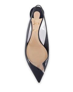 Details about Christian Louboutin V DEC PVC Patent Slingback Flat Sandals Shoes Black $725 Details about Christian Louboutin V DEC PVC Patent Slingback Flat Sandals Shoes Black $725