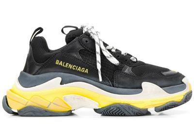 black and yellow balenciaga sneakers