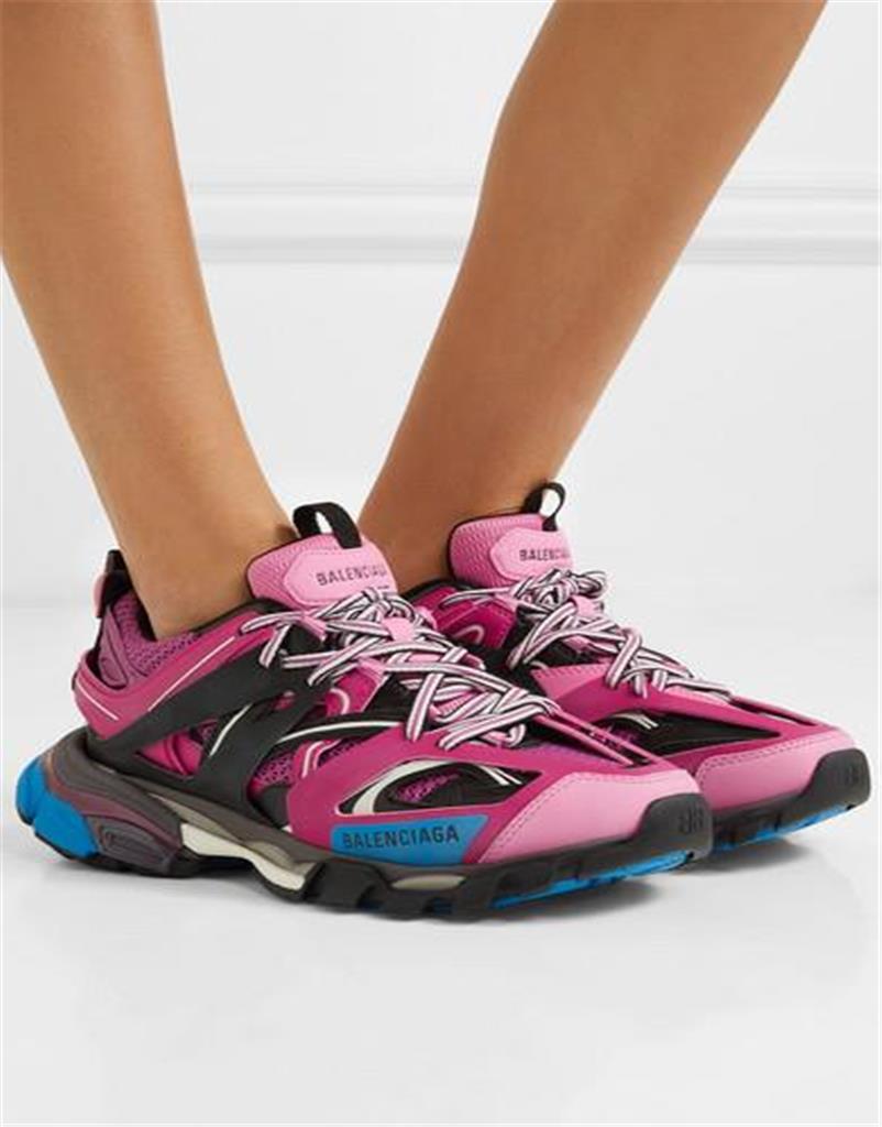 BALENCIAGA Women's Colorblock Track Sneakers Shoes Pink ...