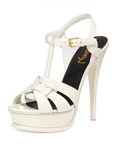 Ysl white heels Clearance