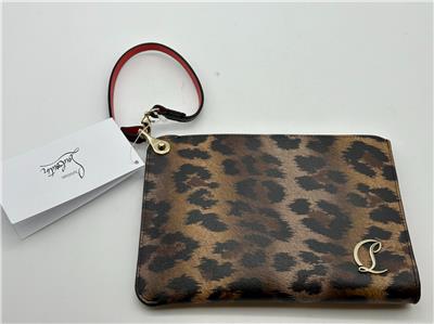 ポーチ Christian Louboutin Pochette Christian Louboutin】レザー ポーチ デボスロゴ入り