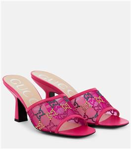 GUCCI モノグラム　スタッズ　ミュール　35サイズ dc3c7194da3a1c4632278ff444f545