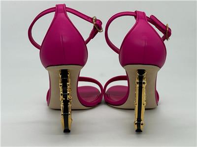 Dolce & Gabbana Keira DG 105 Baroque Logo Heels Leather