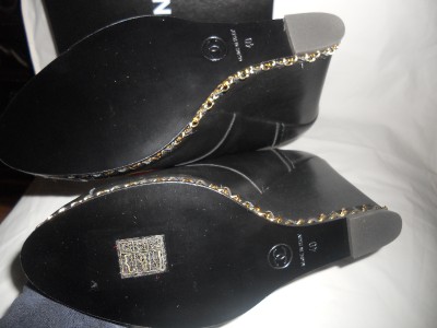chanel chain wedges